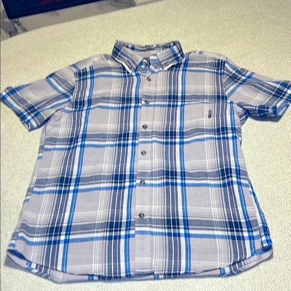 Eddie Bauer Classic Fit Plaid Short sleeve Shirt.  Size Medium - Picture 1 of 7